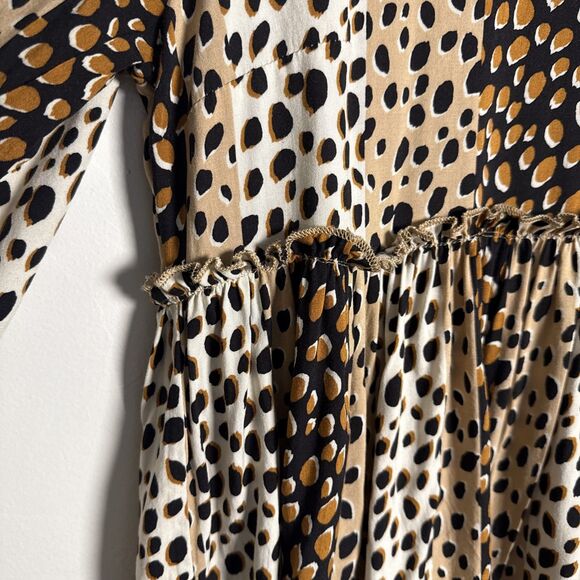 Andree by Unit Animal Leopard Print Baby Doll Top Women's Size Small Style 19899 - Picture 6 of 14